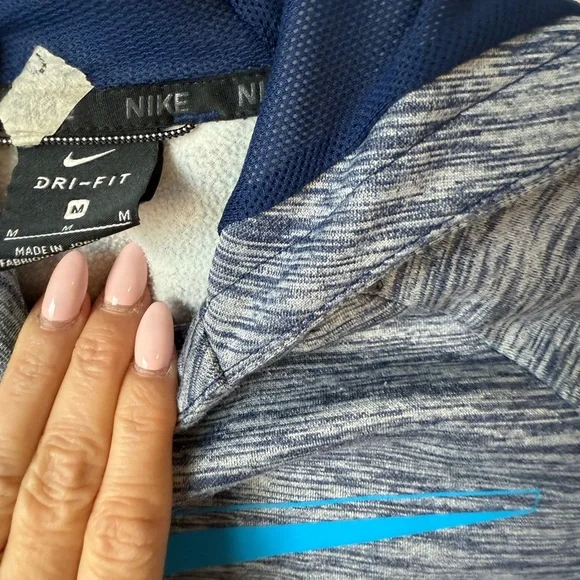 Nike Kids Blue and Gray Dri-FIT Hoodie size medium - Picture 2 of 5